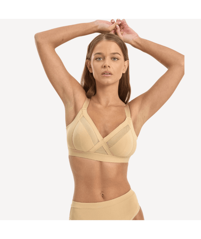 Nala Support Wirefree Bralette - Almond Milk