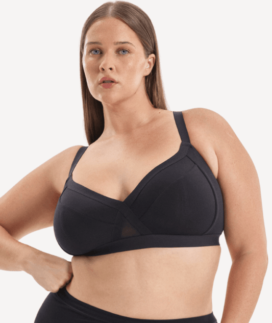 Nala Support Wirefree Bralette - Better Than Cotton Bra - Licorice