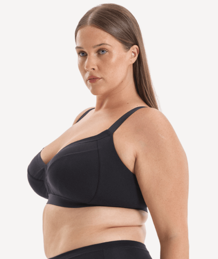 Nala Support Wirefree Bralette - Better Than Cotton Bra - Licorice