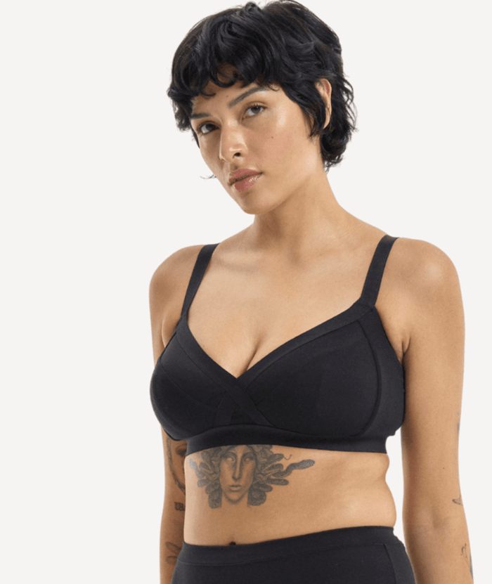 Nala Support Wirefree Bralette - Better Than Cotton Bra - Licorice
