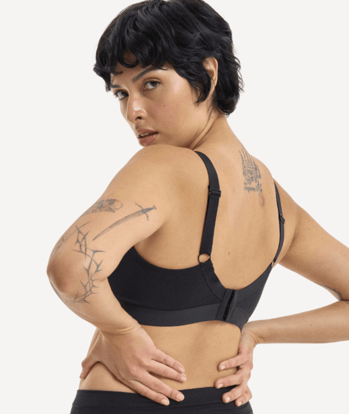 Nala Support Wirefree Bralette - Better Than Cotton Bra - Licorice