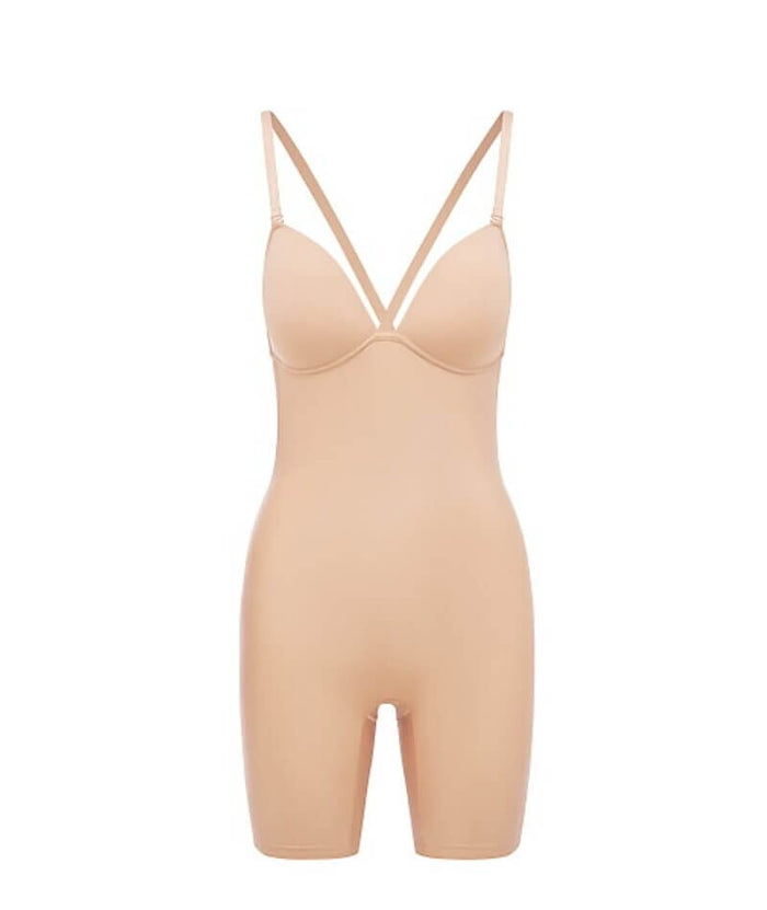 Nancy Ganz Body Define Backless Jumpsuit - Warm Taupe Shapewear