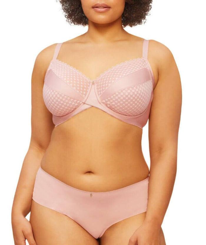 Nancy Ganz Revive Lace Midi Brief - Rose Quartz Knickers