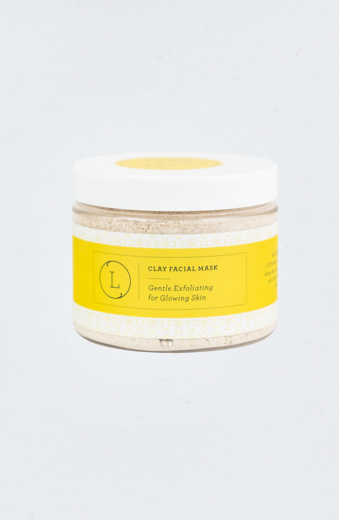Close up of Natural Clay Facial Mask - Kaolin and bentonite detoxifying clay mask jar | Lizush
