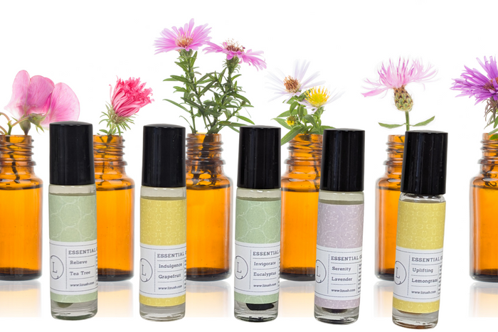 Natural Essential Oil Roll-On Set - 5 aromatherapy oil rollers overview | Lizush