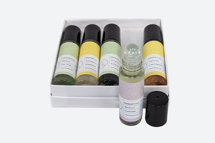 Other view of Natural Essential Oil Roll-On Set - 5 aromatherapy oil rollers overview | Lizush