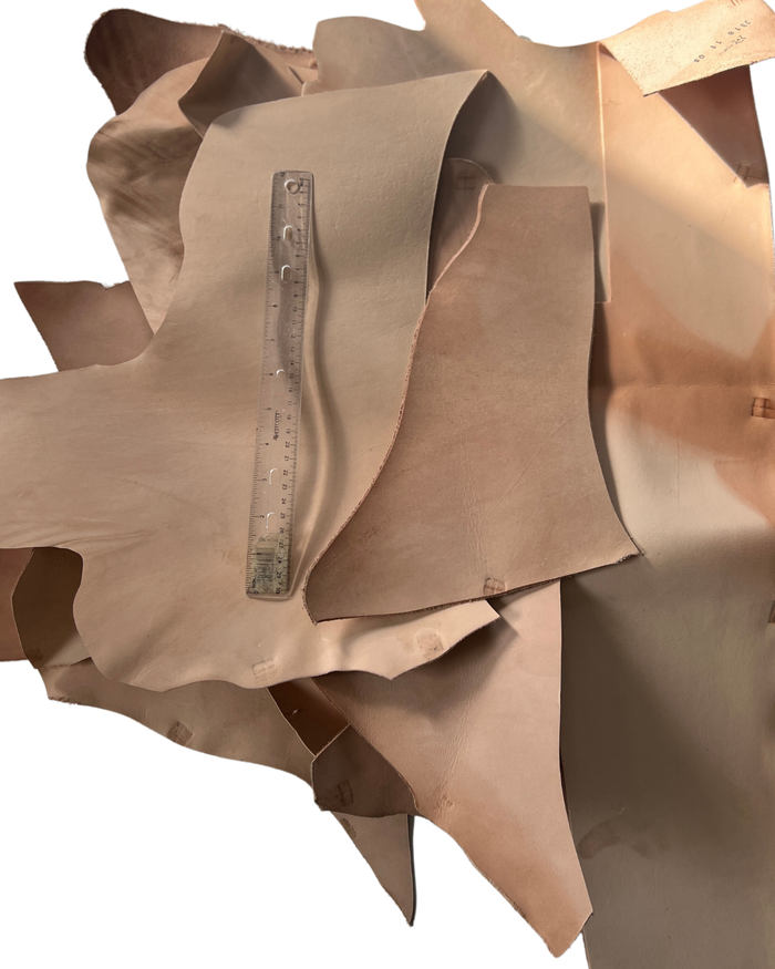 Veg-Tan Tooling Leather Scraps surface detail showing texture and finish
