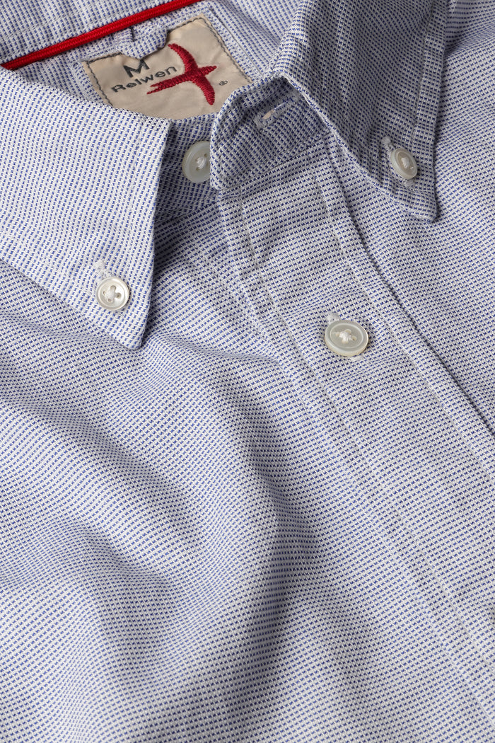 Nautical Neats Shirt - White / Blue Dobby