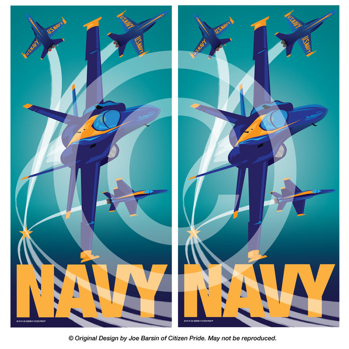 Navy Blue Angels Cornhole Boards & Vinyl Skin Wraps, 24x48"