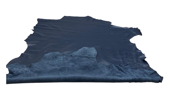 Navy Italian Nappa Lambskin surface detail showing texture and finish
