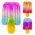 Gradient-colored ice cream popsicle-shaped objects on a white background