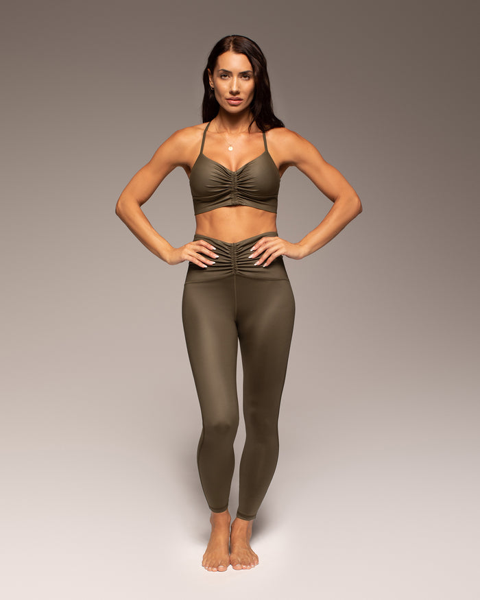 Palma Gloss Legging - Olive