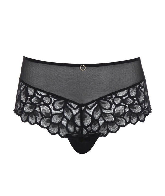 Panache Allure Deep Brief - Black / Latte Knickers