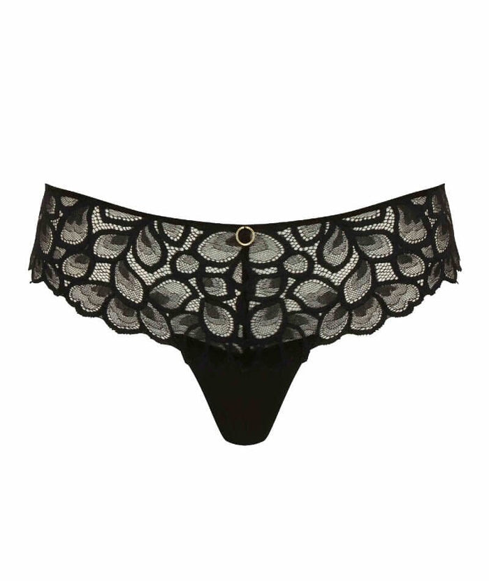 Panache Allure Thong- Black/Latte Knickers