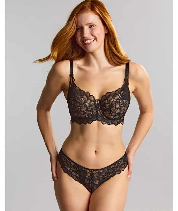 Panache Allure Underwired Full Cup Bra - Black/Latte