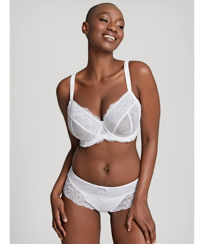 Panache Ana Underwired Plunge Bra - White Bras