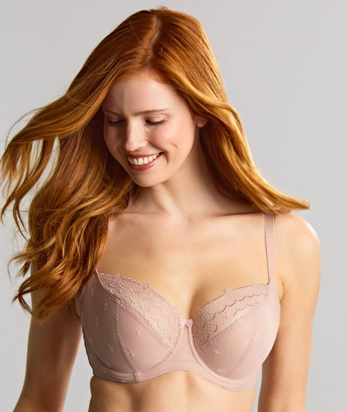Panache Blossom Balconnet Bra - Taupe