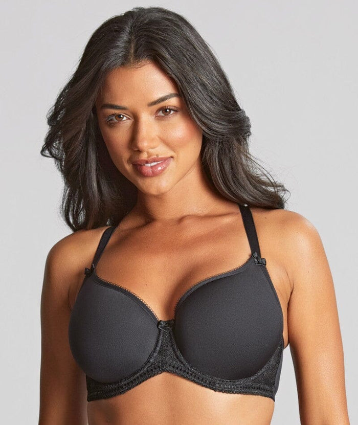 Panache Cari Moulded Spacer Underwired T-Shirt Bra - Black Bras