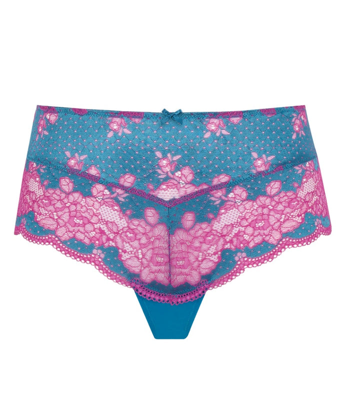 Panache Clara Deep Brief - Teal/Magenta