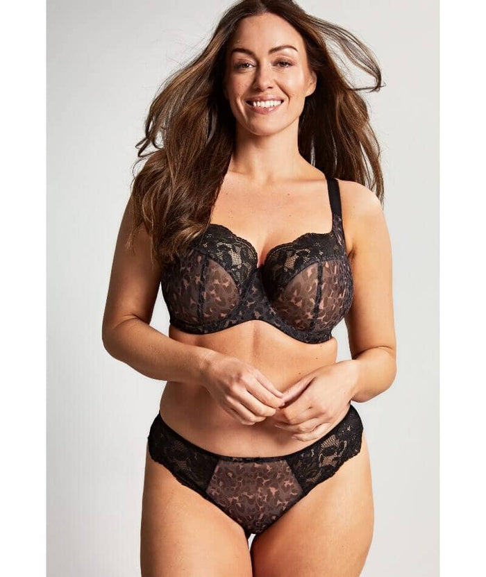 Panache Nina Brazilian Brief - Black Leopard Knickers