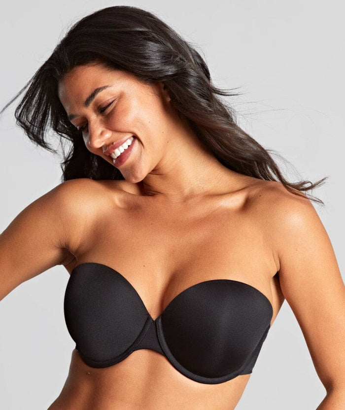 Panache Porcelain Elan Underwired Strapless Bra - Black Bras