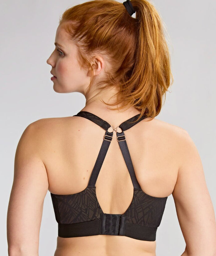 Panache Sport Endurance Ultra Perform Non Padded Underwire Sports Bra - Black/Latte