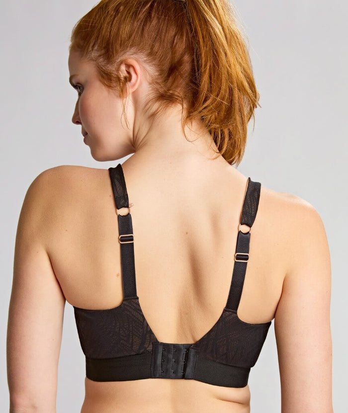Panache Sport Endurance Ultra Perform Non Padded Underwire Sports Bra - Black/Latte