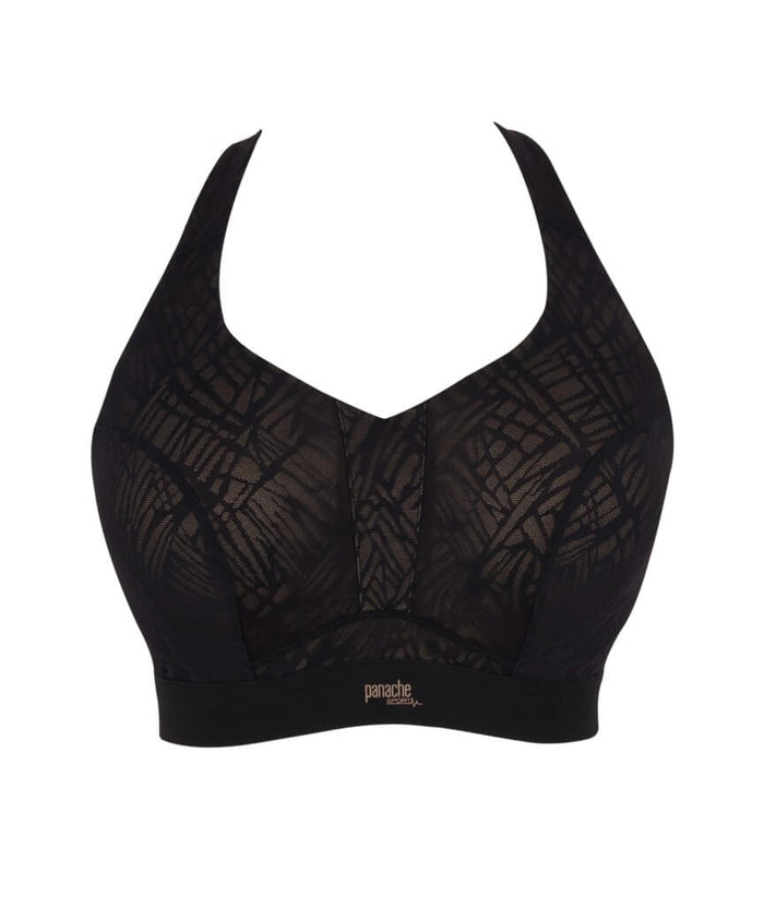 Panache Sport Endurance Ultra Perform Non Padded Underwire Sports Bra - Black/Latte