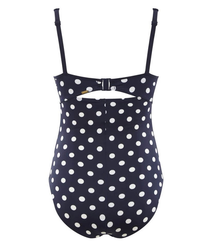 Panache Swimwear Anya Riva Spot Balconnet Wired One Piece - Navy/Vanila Swim