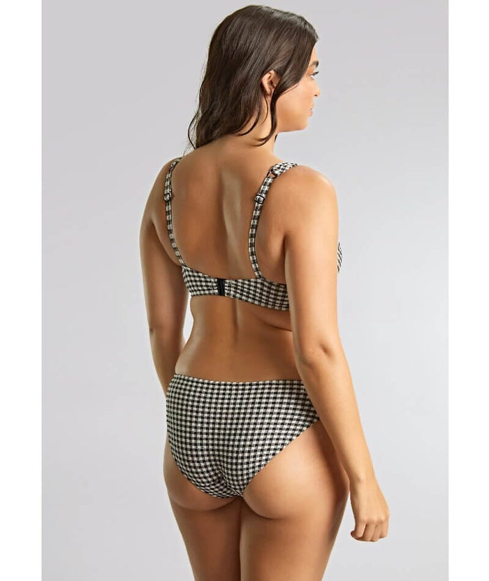 Panache Swimwear Gingham Classic Brief - Black Gingham Swim