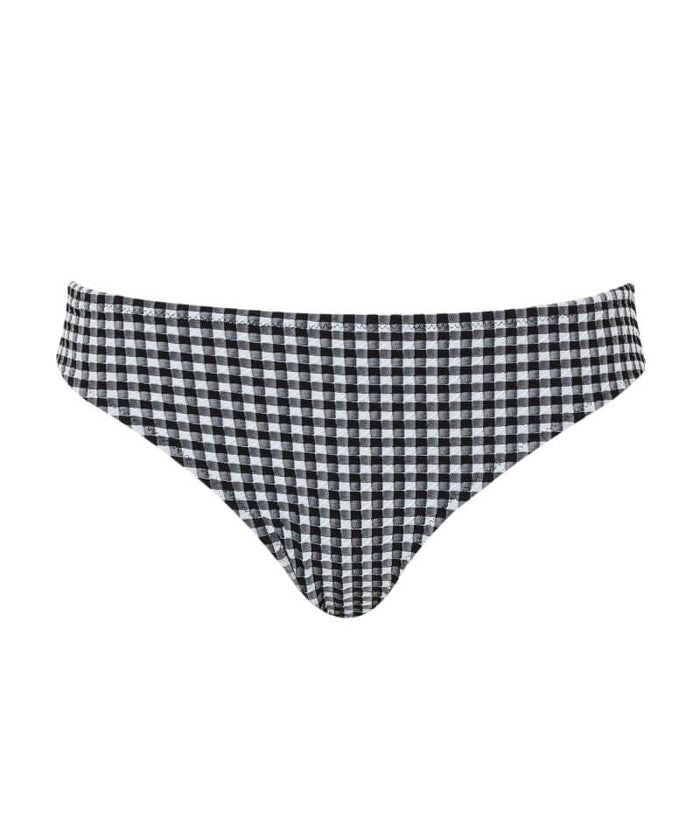 Panache Swimwear Gingham Classic Brief - Black Gingham Swim