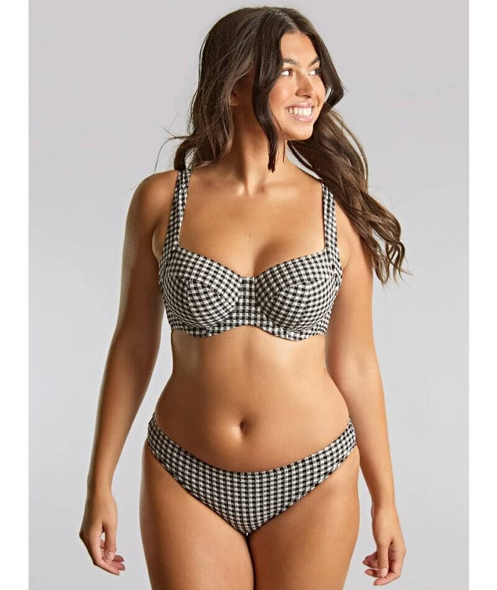 Panache Swimwear Gingham Olivia Underwire Full Cup Bikini - Black Gingham Swim