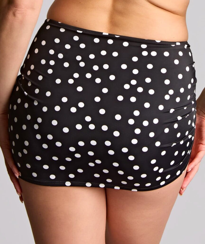 Panache Swimwear Polka Dot Skirted Brief - Polka Dot Print