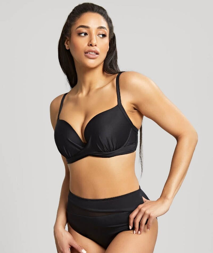 Panache Swim Serenity Plunge D-H Cup Bikini Top - Noir Swim