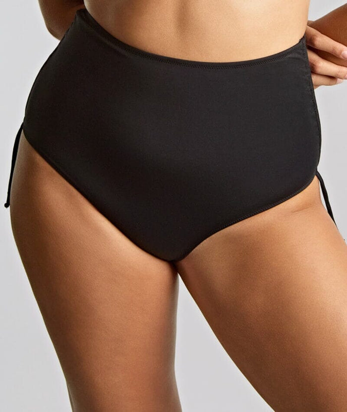 Panache Swimwear Signature Midi Gather Brief - Black Swim