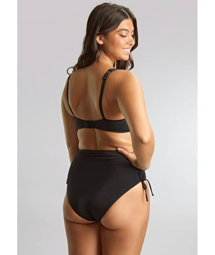 Panache Swimwear Signature Midi Gather Brief - Black Swim