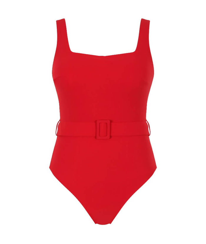 Panache Swimwear Signature Serena Square Neck One Piece Swimsuit - Rossa Red
