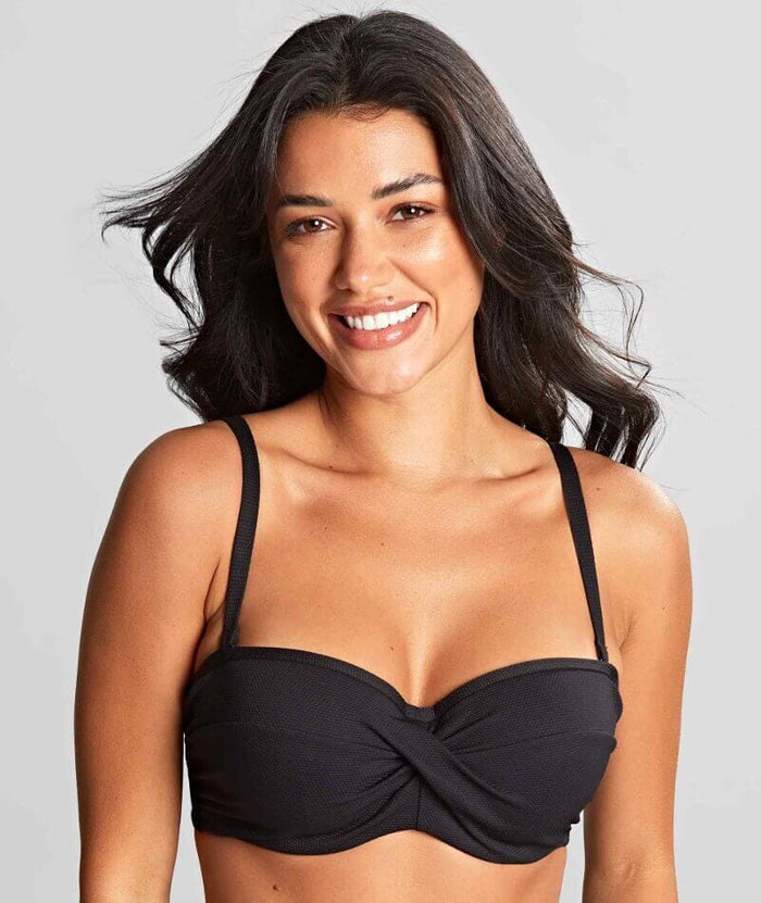 Panache Swimwear Spirit Ella Twist Bandeau Bikini - Black Swim