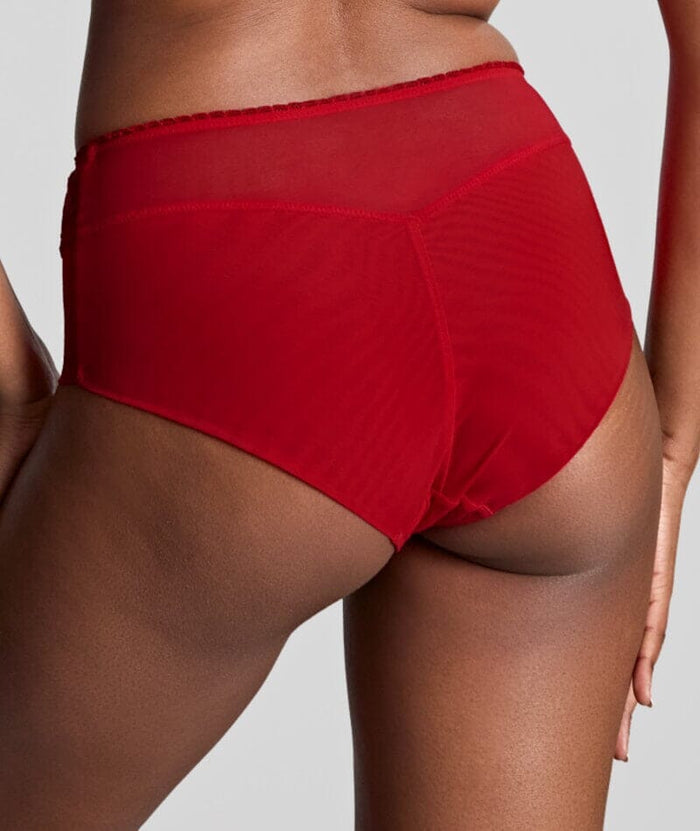 Panache Tango Lace Deep Brief - Scarlet Knickers
