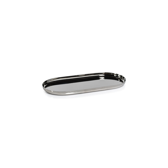 Park Lane Oval Tray - Polished Nickel - Trays by Carlyle Avenue