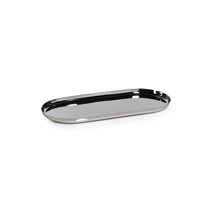 Park Lane Oval Tray - Polished Nickel - Trays by Carlyle Avenue