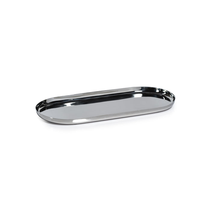 Park Lane Oval Tray - Polished Nickel - Trays by Carlyle Avenue