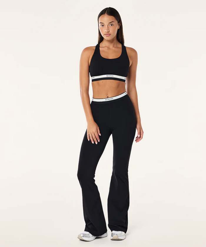 P.E Nation Avant Flare Legging (Black/Whisper White)