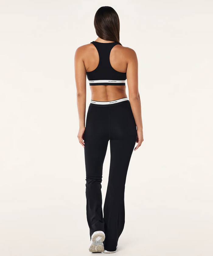 P.E Nation Avant Flare Legging (Black/Whisper White)