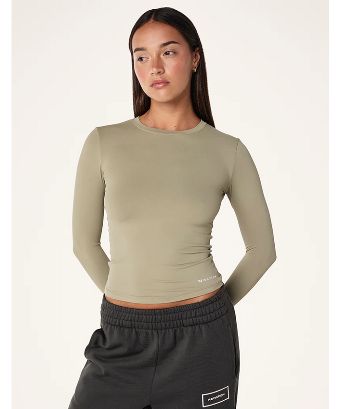 P.E Nation Foundation LS Top (Silver Sage)