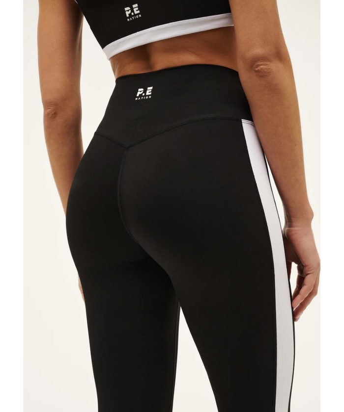 P.E Nation Free Play 2 Full Length Legging (Black/Optic White)