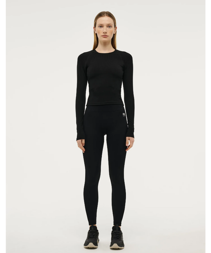 P.E Nation Free Play 3.0 Long Sleeve Ribbed Tee (Black)