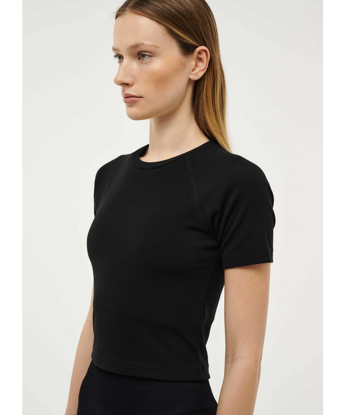 P.E Nation Freeplay Short Sleeve Ribbed Tee (Black)
