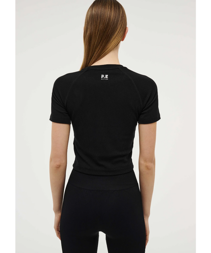 P.E Nation Freeplay Short Sleeve Ribbed Tee (Black)