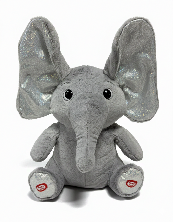 Peekaboo Mini Melody Ellie the Elephant Musical Plush Toy - Battery Operated